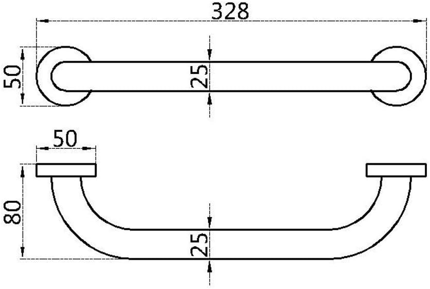 ELLO&ALLO Oil Rubbed Bronze Bathroom Shower Grab Bar, Home Care Bath Handrail (12 Inch): Home Improvement