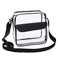 Magicbags Clear Cross-Body Messenger Shoulder Bag, NFL and PGA Stadium Approved Clear Purse with Adjustable Strap