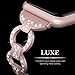Valband For Apple Watch Band 38mm 42mm, Metal Bling Wristband Replacement Strap Bracelet for Apple Watch Series 3 Series 2 Series 1 Nike+ Sport Edition (38mm, Rose Pink)