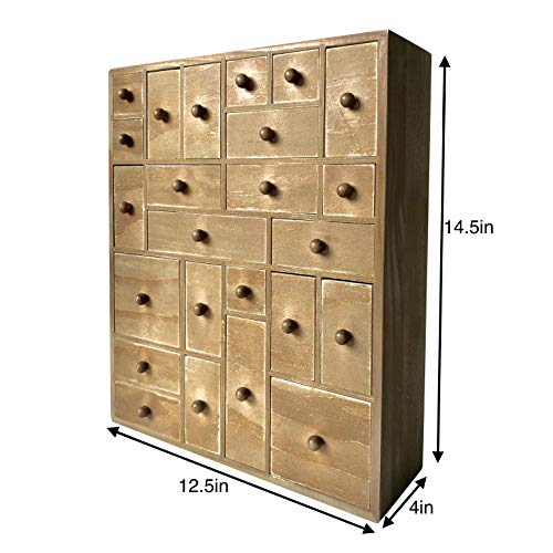 Hyggehaus Rustic Jewelry And Makeup Organizer Countertop