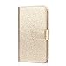 TabPow Galaxy S8 Case, 10 Card Slot - [ID Slot] Wallet Folio PU Leather Case Cover with Detachable Magnetic Hard Case for Samsung Galaxy S8 (2017) - Glitter Gold