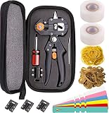 NAYE Garden Grafting Tool,Pruner Kit with Grafting Tapes Tree Tags and Rubber Bands,Plant Branch Twig Vine Fruit Tree Cutting Scissors Shear