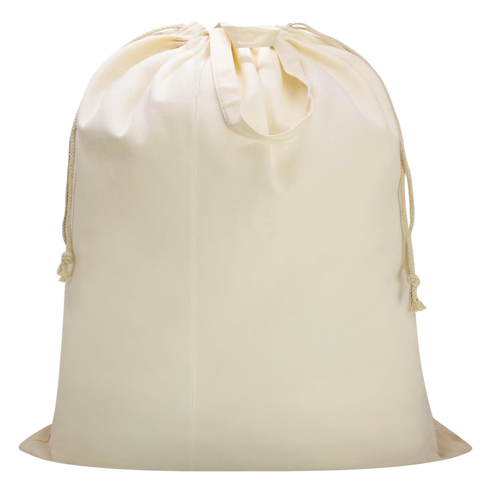 Canvas Laundry Bag 40"W x 35"H, Thick Laundry Bag with Handles & Drawstring, Extra Large Heavy Duty Washable Canvas Storage Sack (XXL, 1 Pack)