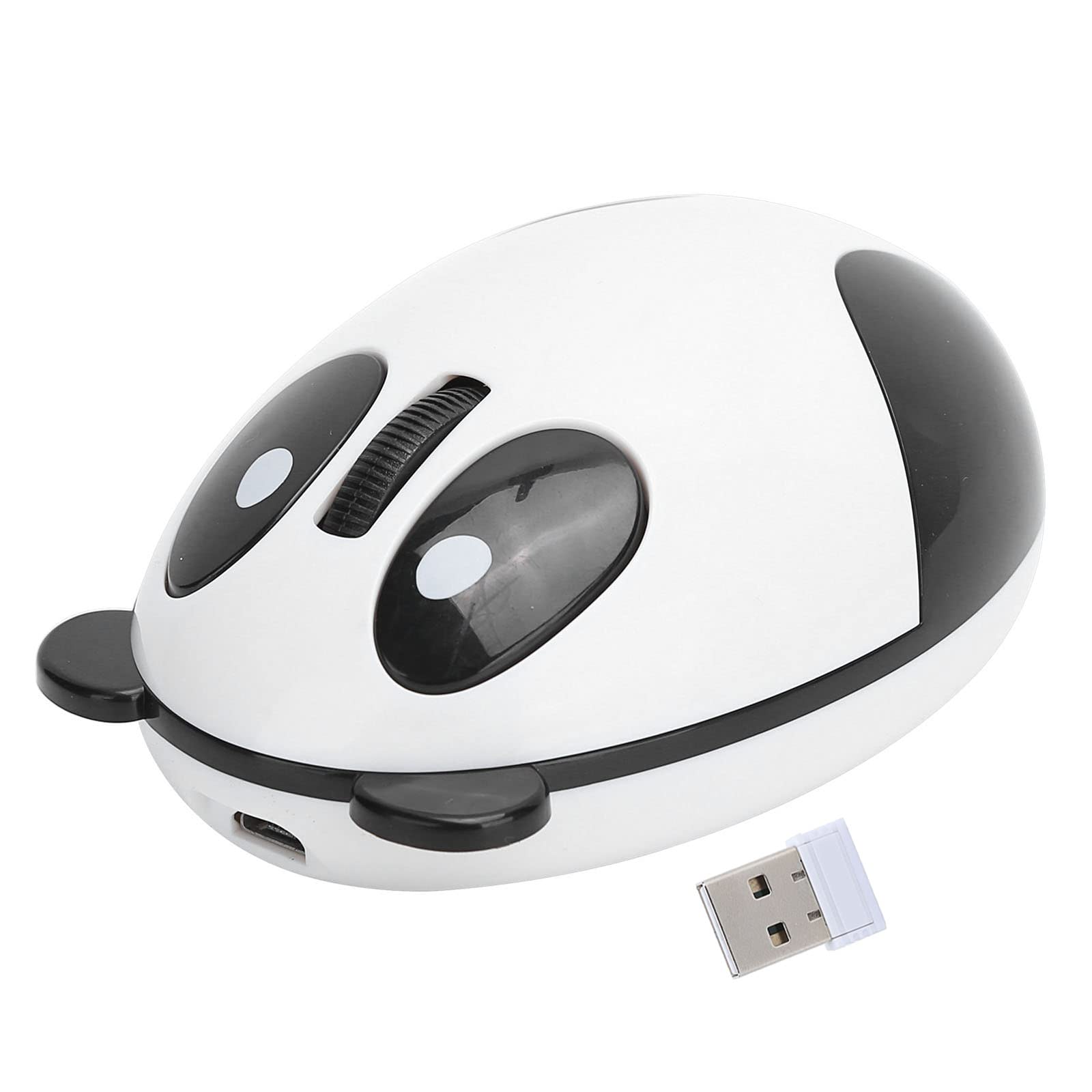 Cute Panda-Shaped Computer Mice, 2.4GHz Wireless Optical Gaming Mouse with USB Cable.compatible with win/Mac/Linux/Andriod/iOS System. Suitable for Girls/Kids/Student