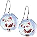 Body Candy Winter Holiday Womens Snow Globe Logo Christmas Santa Claus Earrings
