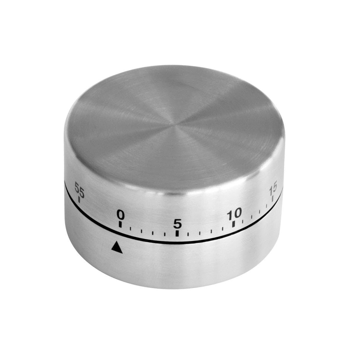 Zenker Short-time alarm clock, diameter 65 mm cylinder patisserie, high-quality stainless steel kitchen alarm clock, timer with magnetic base, alarm clock adjustable up to 60 minutes, practical timer, colour: silver