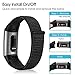 Fintie Fitbit Charge 3 Bands [Large], Replacement Accessory Strap Wristbands Women Men for Fitbit Charge 3 & Charge 3 SE Fitness Tracker, Black