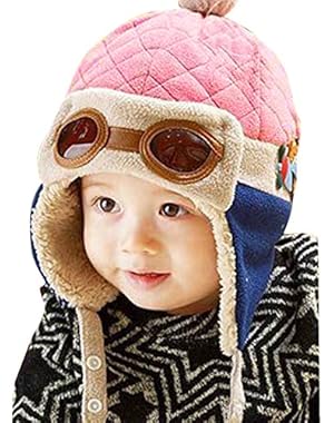 Baby Boys Hat Winter Warm Cap Hat Beanie Pilot Aviator Crochet Earflap