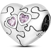 Hapour 925 Sterling Silver Charms for Bracelets Necklaces, Cute Fashion Love Heart Dangle Charm Pendant Beads Gift for Women Her