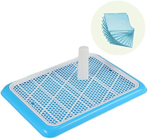 Pethouzz Portable Plastic Dog Toilet,Puppy and Dog Mesh Training Pad Holder Indoor