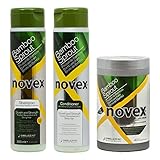 Novex Bamboo Sprout Shampoo & Conditioner 10.14oz & Deep Hair Cream Treatment 14.1oz 