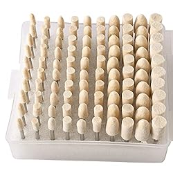 Ettonsun 100Pcs Polishing Buffing Wheels Wool Felt