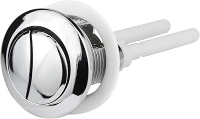 Ancable Toilet Push Button Flush Replacement Dual Chrome Round 38mm 43mm