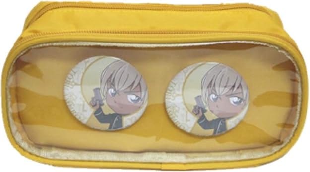 Amazon Co Jp Cawkaw ポーチ ペンケース スモール バッグ 見せバッグ 透明 ビニール 痛バッグ 痛バ 缶バッジ 軽量 筆箱 イエロー シューズ バッグ