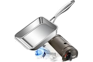 316 Stainless Steel Square Tamagoyaki Pan Nonstick Uncoated Omelette Frying Pan