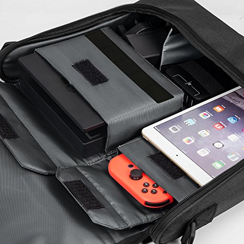 Soyan Messenger Bag for Nintendo Switch, Holds the Switch Console, Pro Controller, Dock and Other Accessories