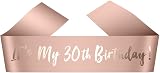 kuou Rose Gold 30th Birthday Satin Sash Party Belt 62 Inch view 2