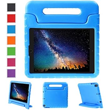 NEWSTYLE Apple iPad Air 2 Case Shockproof Case Light Weight Kids Case Super Protection Cover Handle Stand Case for Kids Children For Apple iPad Air 2 (2014 Released) - Blue Color