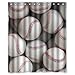 FMSHPON Baseball Balls Design Waterproof Bathroom Fabric Shower Curtain 60 x 72 Inches