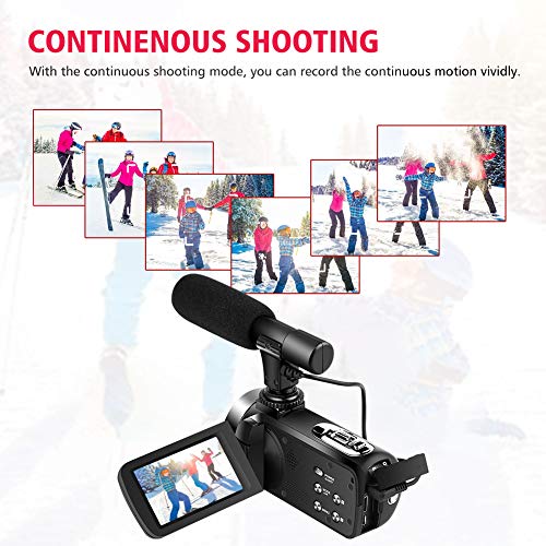 Videocmara-HD-1080P-25FPS-Vlogging-Digital-240MP-Videocmara-automtica-con-micrfono-de-Control-Remoto-y-funcin-de-cmara-Web