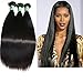 Msbeauty 3 Bundles of Peruvian Straight Hair 10A Unprocessed Virgin Peruvian Hair Extensions(16 18 20 inch) Tatol 300g Natural Color Tangle-free