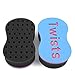 HALLO Hair Brush Sponge Twist Wave Barber Tool For Dreads Afro Locs Twist Curl Coil Black (2 Pack)