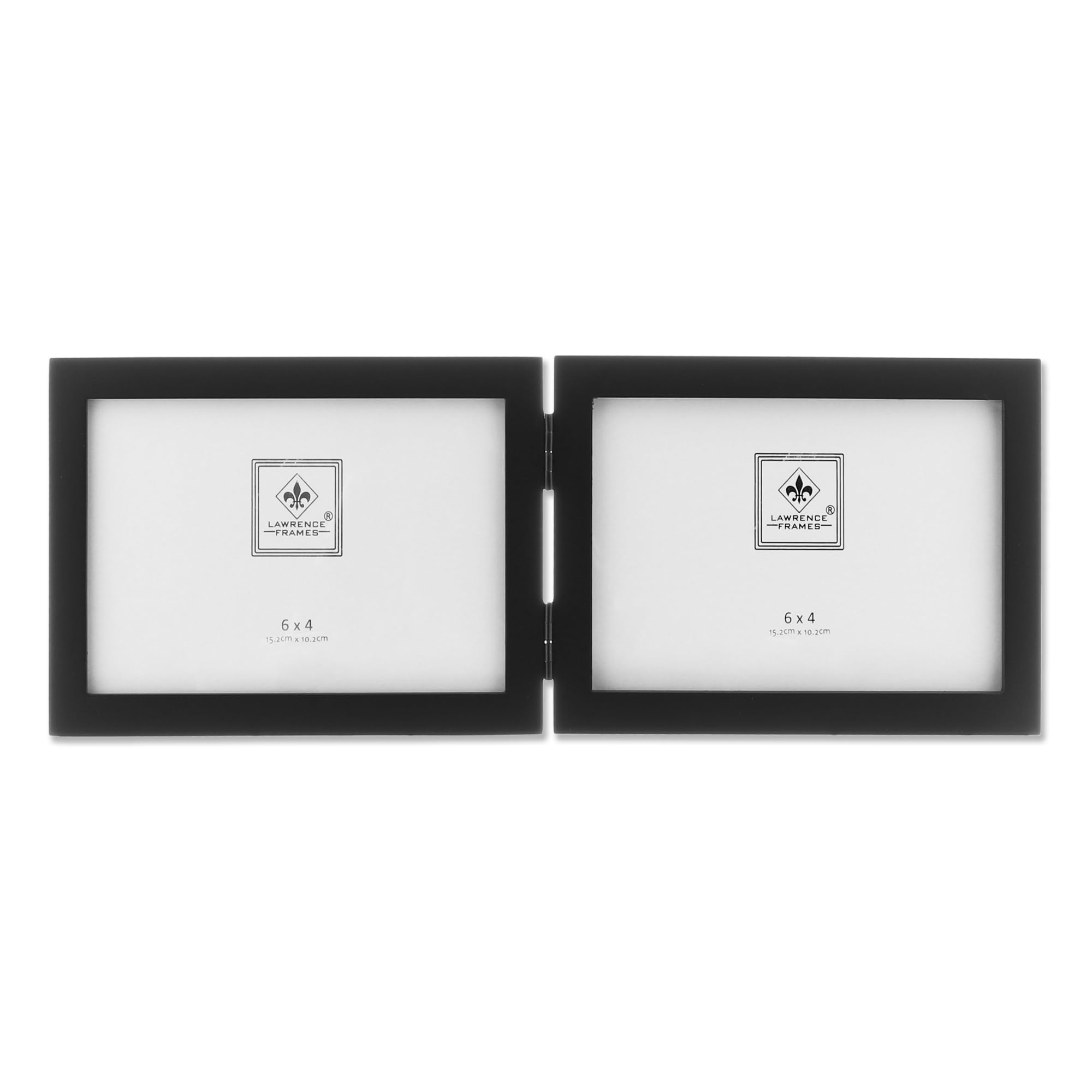Lawrence Frames 4x6 Hinged Double (Horizontal) Black Wood Picture Frame - Gallery Collection (755564D) — image 1