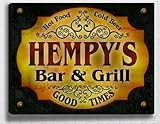 Hempy Bar & Grill Stretched Canvas Print