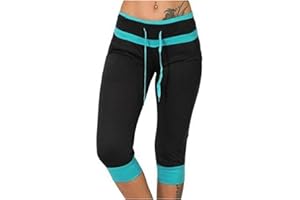 KVTURE Capri Pants for Women Summer Casual Capris High Waisted Pant Hiking Jogger Pants with Pocket Cinch Bottom Capri Pants