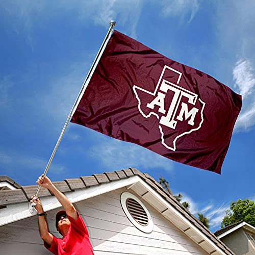 College Flags & Banners Texas A&M Aggies Texas State Flag - 3x5 Feet, Polyester, Officially Licensed