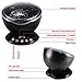[Newest Design] Remote Control Ocean Wave Projector 12 LED &7 Colors Night Light with Built-in Mini Music Player for Living Room and Bedroom (12 LED Black)