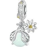 BISAER 925 Sterling Silver Charms for Bracelets Cat Dog Sloth Animal Beads Butterfly Fairy Heart Dangle Pendant Charms