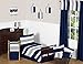 Baby/Kids Clothes Laundry Hamper for Navy Blue and Gray Stripe Bedding
