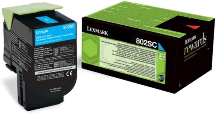 Lexmark Cyan Rp Tnr Cart 80C2Sc0 Pk1