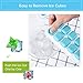 OMorc Ice Cube Trays 4 Pack, Easy-Release Silicone and Flexible 14-Ice Trays with Spill-Resistant Removable Lid, LFGB Certified & BPA Free, Stackable Durable and Dishwasher Safe - Blue & Green