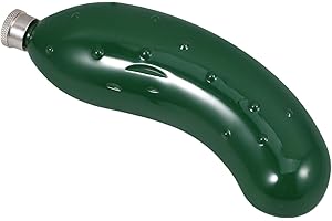 GLEAVI Stainless Steel Cucumber Flask 6.69 Inch Portable Whiskey Bottle Water Jug for Men Women Outdoor Travel Picnic