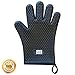 Heat Resistant BBQ Cooking Gloves - Oven Mitts By SBDW. Insulated Silicone With Protective Lining. Versatile & Waterproof For BBQ Grill, Deep Fry, Fire Pit, Campfire & Meat Smoking. 3 Colors (Black)