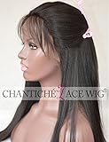 Chantiche® Brazilian Gluless Light Yaki Stragit Silk Top Lace Wigs With Baby Hair 5A Remy Human Hair Wig Very Natural Looking 130% Density Medium Size Cap