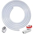 LitKiwi Improved Window Air Conditioner Drain Kit,AC Drain Hose Elbow Fitting(3/5-Inches) & 6Feet Improved Clear Vinyl Tube for Universal Mini-Split AC Unit & Window Air Conditioning Unit