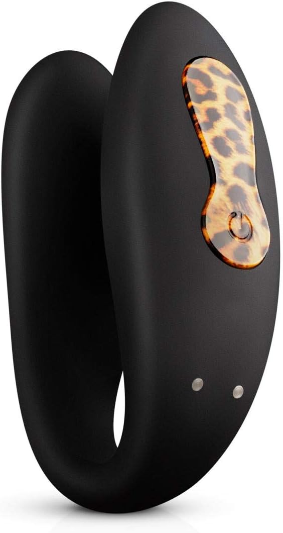 Panthra Couple Vibrator Zuna -The Perfect Vibrator for Couples – for Stimulation of The Penis, G-Spot and Clitoris – Wearable Vibrator incl. Matching Fanny Pack - Leopard Print - Image 3