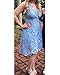 KIMILILY Women's Elegant Cocktail Bridesmaid Lace Dress Wedding Guest Dress V Neck Sleeveless