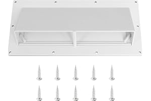 Gekufa RV Exhaust Vent Cover– Fits Camper, Trailer, Motorhome Range Hood & Exhaust Vent – Includes 10Pcs Screws (White)