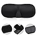 WDDH Shade 3D Eye Mask Soft Silk Sleep Adjustable Eye Mask Eyeshade Eyepatch Aircraft Travel (Black)