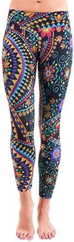 Liquido Active Women's Patterned Yoga Legging Tracery Effect Large
