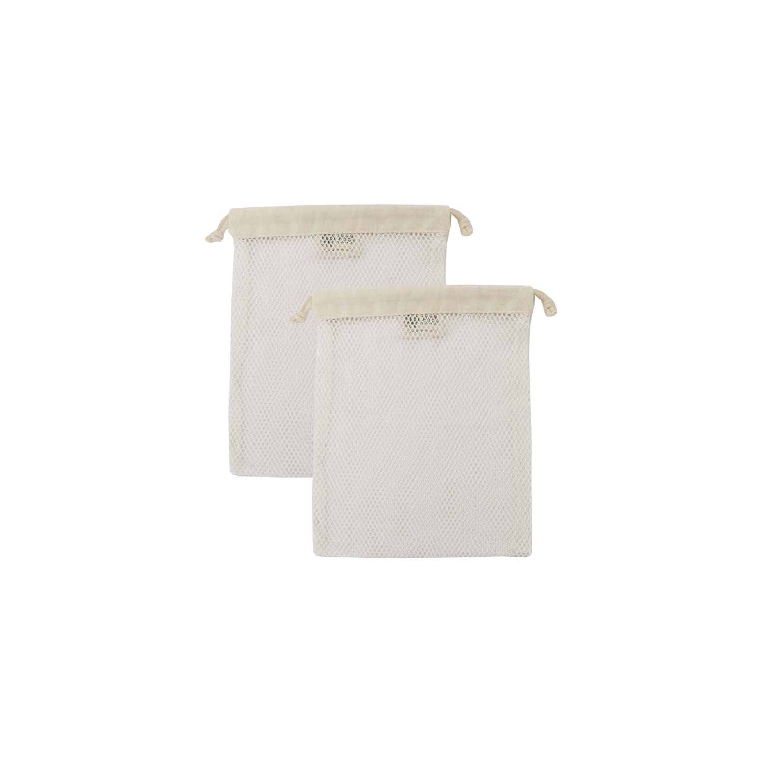 Simple Ecology Organic Cotton Mesh Laundry Bag; Machine Washing Bags for Delicates, Lingerie and Garments, Small 2 pack