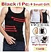 Mens Slimming Body Shaper Undershirt Vest Shirt Abs Abdomen Shaperware (S- XXL) (M/Black)
