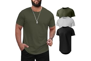 Mancozy Men's 3XL-8XL Big and Tall T-Shirts Casual Stretch Short-Sleeve Shirts for Men