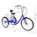 Weanas 7 Speed 24/26 Inch Adult Tricycle Trike Cruiser Bike Three-Wheeled Bicycle Men’s Women’s Cycling Bicycles for Recreation, Shopping w/Lock, Bike Pump, Basket Shopping Bagthumb 1