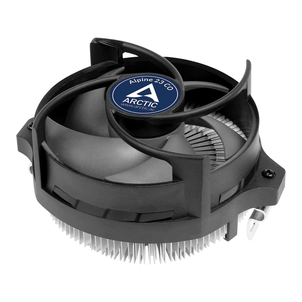 ARCTIC Alpine 23 CO - Compact AMD CPU Cooler for AM5 and AM4, Thermal compound MX-4 pre-applied, for Continous Operation, Computer, PC - Black