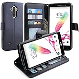 LG G Stylo Case, LK [Kickstand Feature] LG G Stylo Wallet Case, Luxury PU Leather Case Flip Cover Built-in Card Slots Stand For LG G Stylo, BLACK
